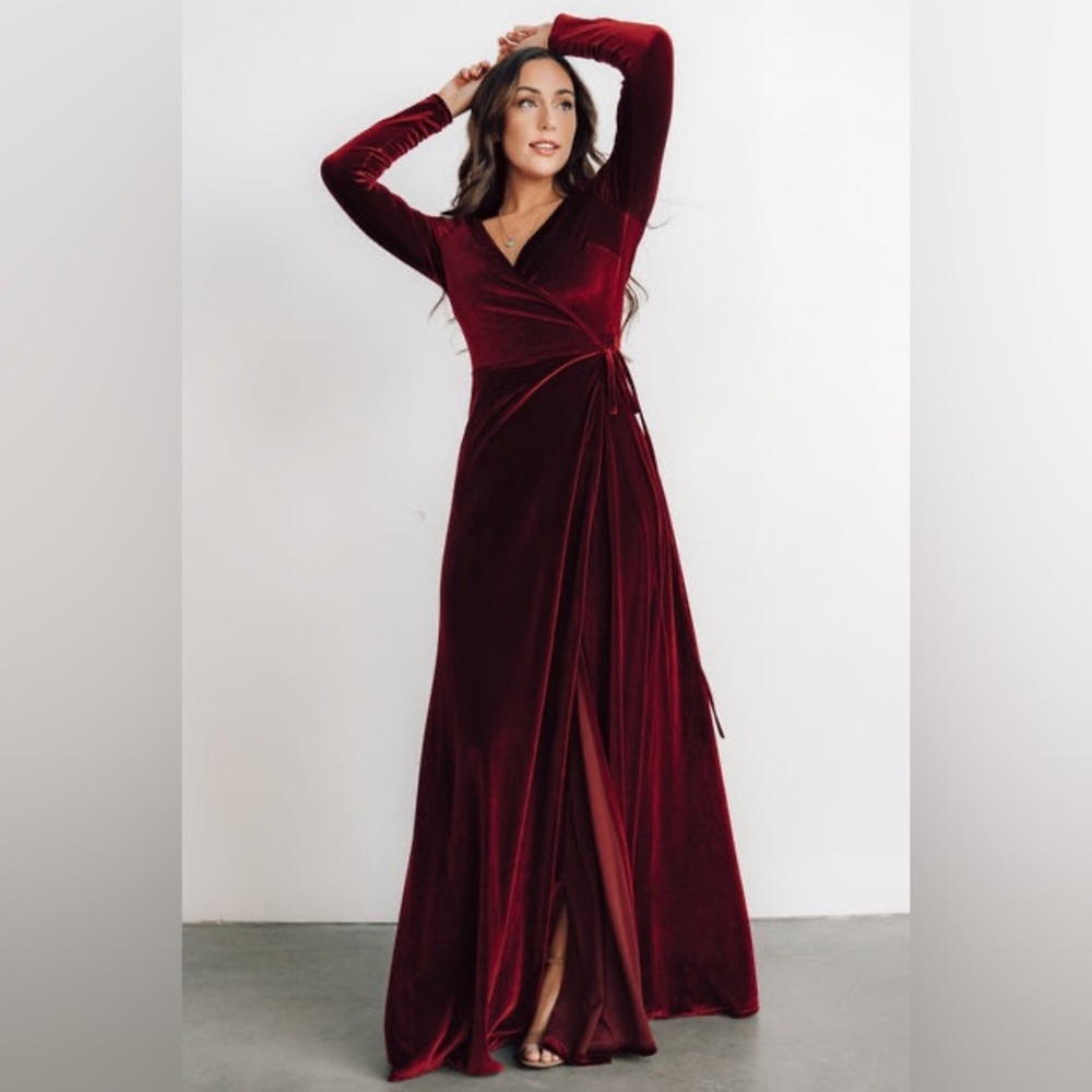 Baltic Born Esmeralda Velvet Maxi Wrap Dress